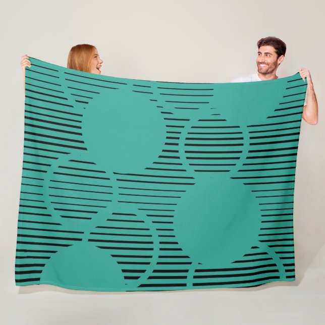 Turquoise Linde Circles Fleecedecke (Beispiel)