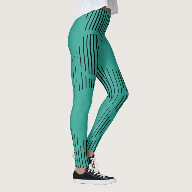 Turquoise Linde Circles Leggings (Rechts)