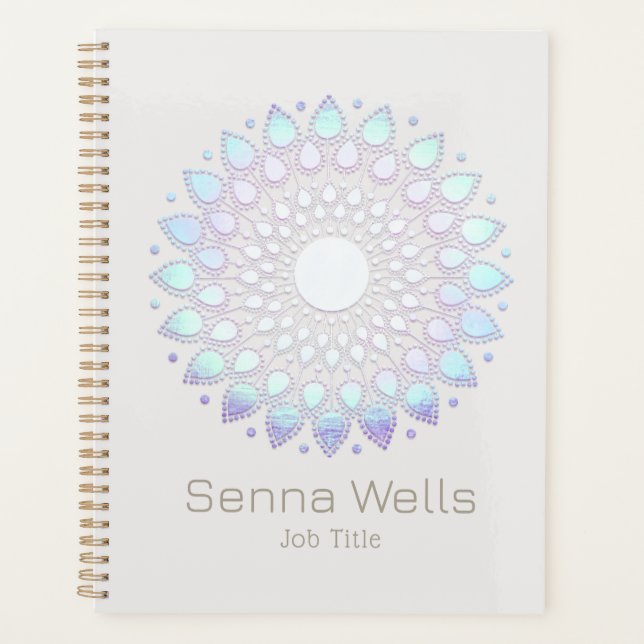 Turquoise Lotus Flower Mandala (Devant)