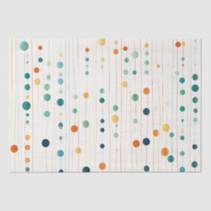 Turquoise Mandarine Circles Seidenpapier