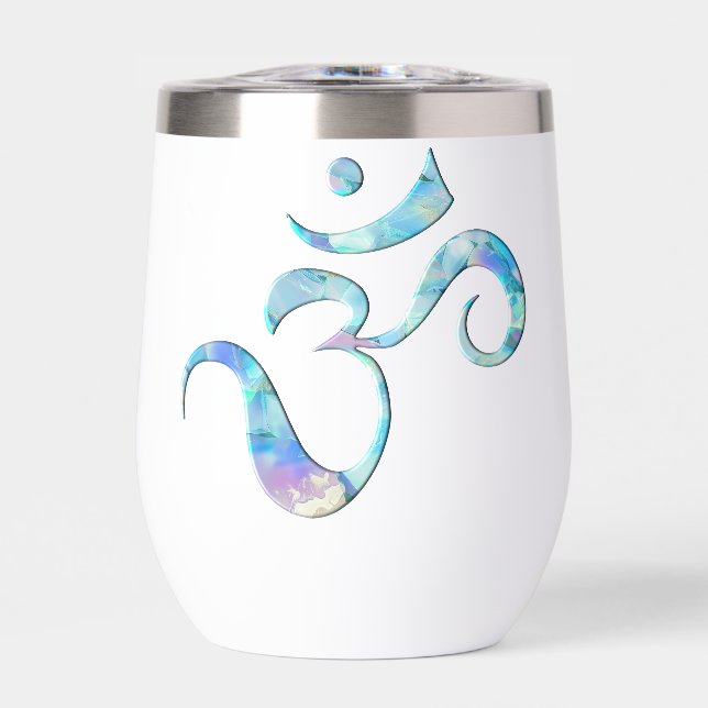 Turquoise Marbled Om (Vorderseite)