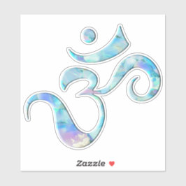 Turquoise Marbled Om Aufkleber