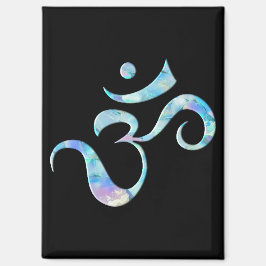 Turquoise Marbled Om Magnet