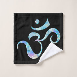 Turquoise Marbled Om Waschlappen