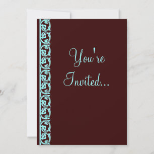 Turquoise médiéval sur Invitation personnalisée au