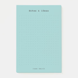 Turquoise minimal  personalized retro aesthetic  post-it klebezettel
