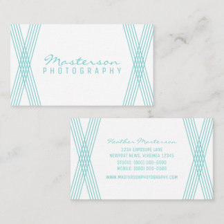 Turquoise Modern Deco Carte de visite
