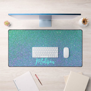 Turquoise moderne Parties scintillant bleue Ombre