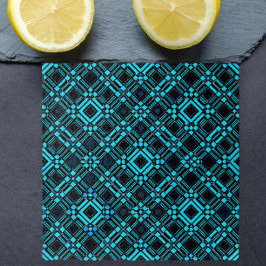 Turquoise monochrome geometrische Puzzle