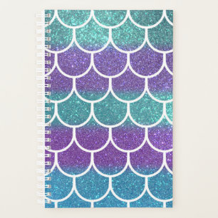 Turquoise Motif Parties scintillant violet Sirène
