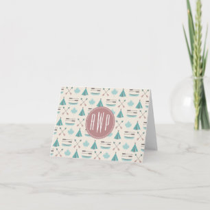 Turquoise natif Tipi Monogramme Motif