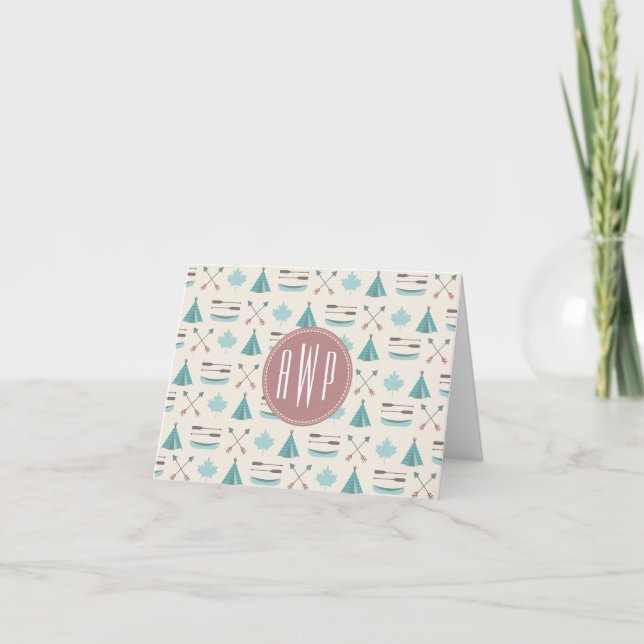 Turquoise natif Tipi Monogramme Motif (Devant)