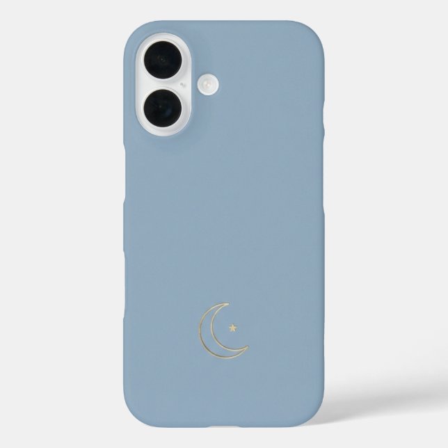 Turquoise & Navy Minimal Initial Monogram Case (Rückseite)