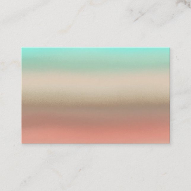 Turquoise Ombre Cartes de visite autochtones du su (Devant)