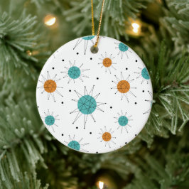 Turquoise Orange Franciscan Sternexplosion Mitte J Keramik Ornament