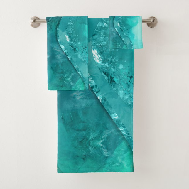 Turquoise palette Flowing Abstract (En situation)