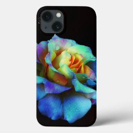 Turquoise Pastel Rainbow Rose Galaxy Note 4 coque