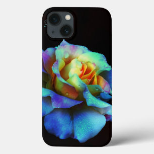 Turquoise Pastel Rainbow Rose Galaxy Note 4 coque