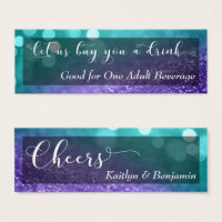 Turquoise Purple Parties scintillant Bokeh Script