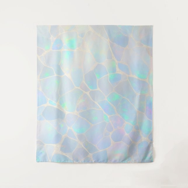 Turquoise Quartz Mosaic Wallpape Wandteppich (Vorderseite)