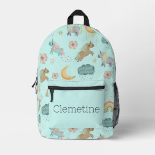 Turquoise Rainbow et sac à dos Unicorn