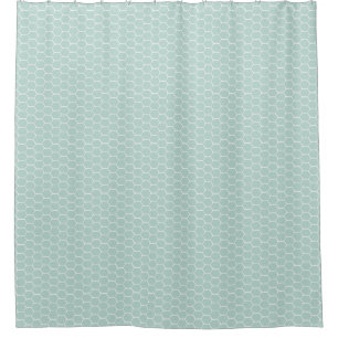 Turquoise rideau de douche en peigne de miel