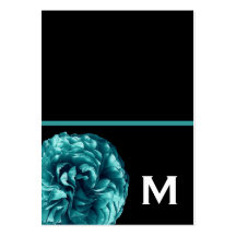 Turquoise Rose Monogram Tags cadeaux ou Plier une 