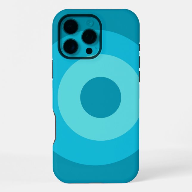 Turquoise Runde Apple iPhone 16 Pro Max Fall Hülle (Rückseite)