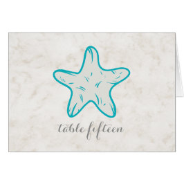 Turquoise Rustique Mariage de poisson étoile Numér