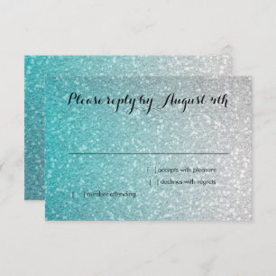 Turquoise scintillante du gradient RSVP