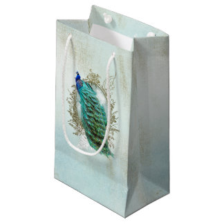 Turquoise Shabby Peacock Kleine Geschenktüte