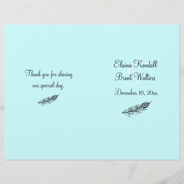 Turquoise Shake your Tail Feathers Programme de ma (Devant)