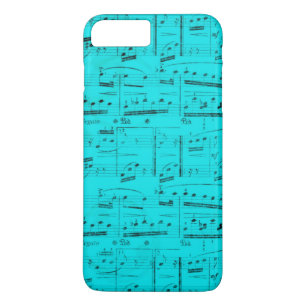 Turquoise Sheet Music iPhone 8 Plus/7 Plus Hülle