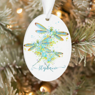 Turquoise Splatter Dragonfly personnalisée
