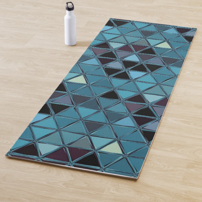 Turquoise Stained Glass Mosaic Southwest Yogamatte (Beispiel)
