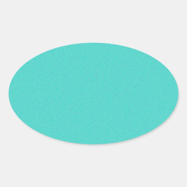 Turquoise Star Dust Ovaler Aufkleber (Vorderseite)