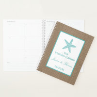Turquoise Starfish Burlap Beach Wedding Collection