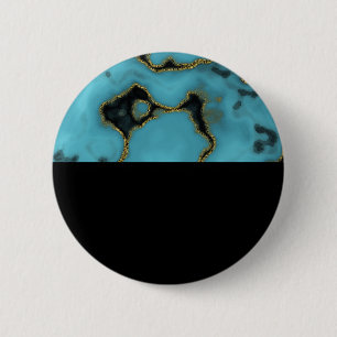 Turquoise Stone Gold und Black Button