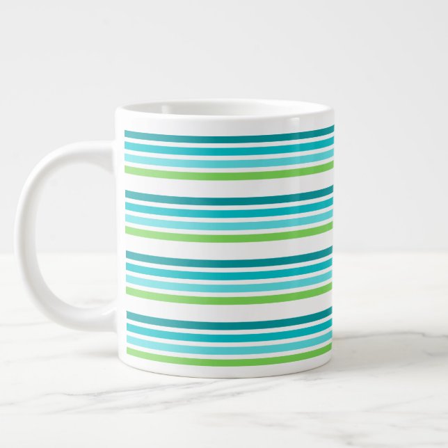 Turquoise Stripe Tee Tasse (Links)