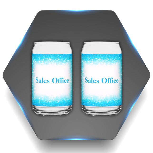 Turquoise sur Blanc, Monogramme - Parties scintill (Créateur téléchargé)