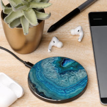 Turquoise tendance Blue Aqua Turquoise Geode Rock