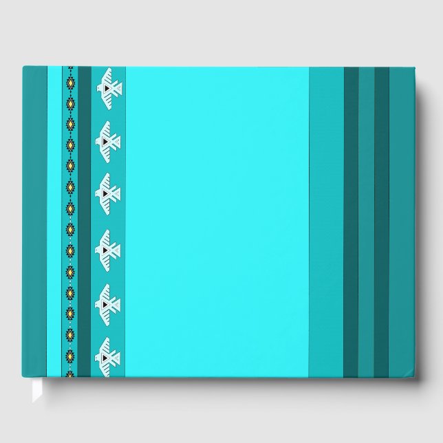 Turquoise Thunderbirds Blue Stripes Livre d'or (Recto)