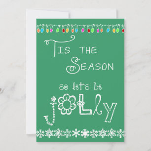 Turquoise Tis the Season Fête Invitation