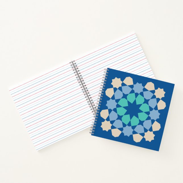 Turquoise Tranquility Tile Notizbuch (Innenseite)