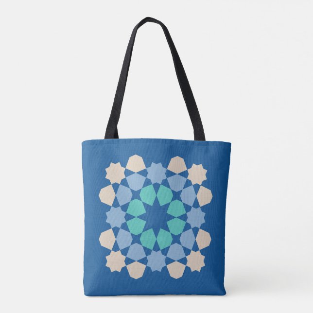 Turquoise Tranquility Tile Tasche (Rückseite)