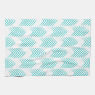 Turquoise Tribal Arrow-Muster Handtuch