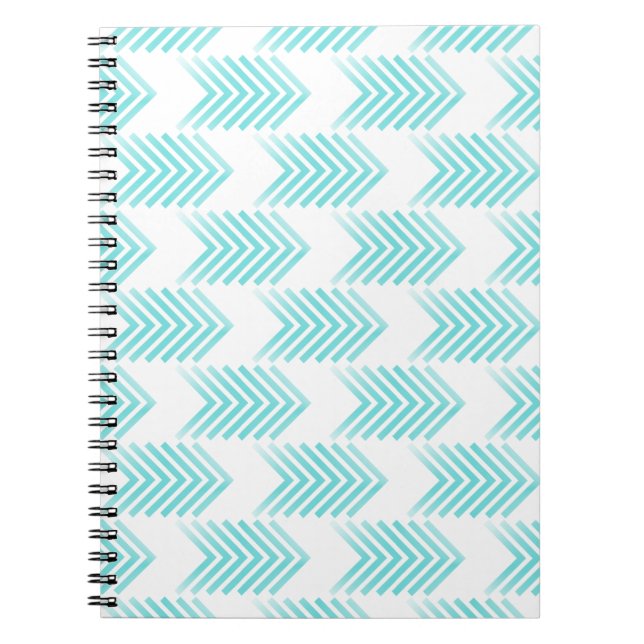 Turquoise Tribal Arrow-Muster Notizblock (Vorderseite)