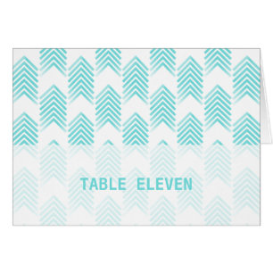 Turquoise Tribal Arrows Tischnummer Card