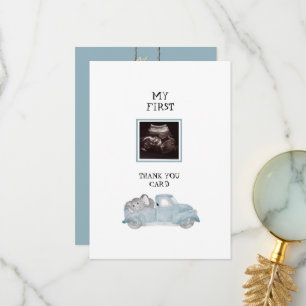Turquoise Ultrasound Camion Funny Baby Merci