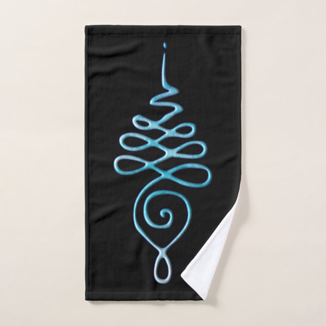 Turquoise Unalome  (Serviette à main)